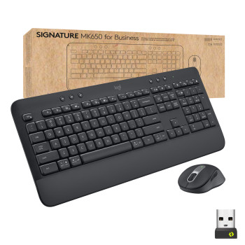 Logitech Signature MK650 Combo For Business klawiatura Dołączona myszka Bluetooth QWERTZ Swiss Grafitowy