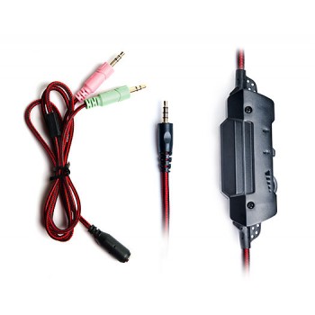 Słuchawki gamingowe REAL-EL GDX-7600 (black/red, z wbudowanym mikrofonem)