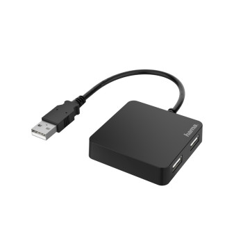 Hama 00200121 huby i koncentratory USB 2.0 480 Mbit s Czarny