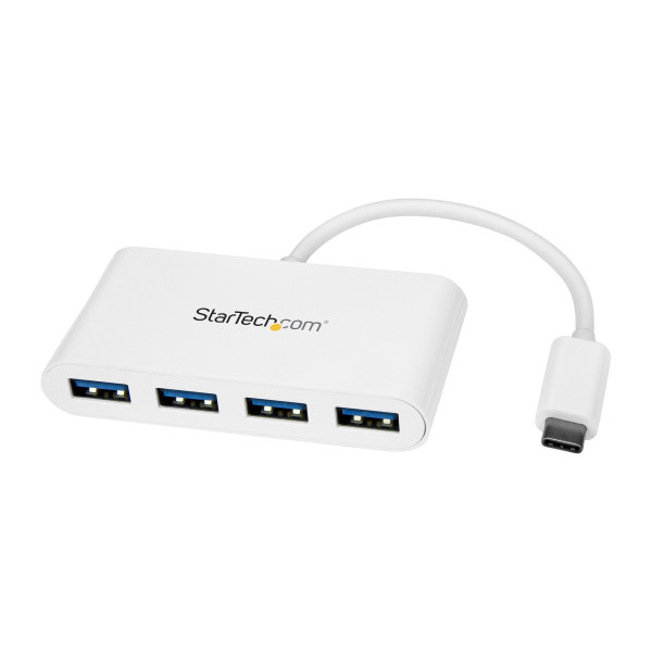 StarTech.com HB30C4ABW huby i koncentratory USB 3.2 Gen 1 (3.1 Gen 1) Type-C 5000 Mbit s Biały StarTech.com HB30C4ABW huby i koncentratory USB 3.2 Gen 1 (3.1 Gen 1) Type-C 5000 Mbit s Biały
