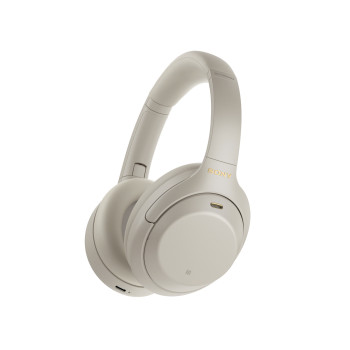 Sony WH-1000XM4 Zestaw słuchawkowy Przewodowy i Bezprzewodowy Opaska na głowę Połączenia muzyka USB Type-C Bluetooth Srebrny