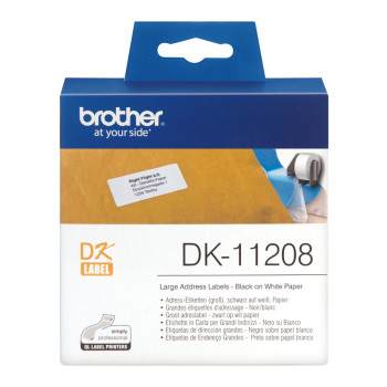 Brother DK-11208 taśmy do etykietowania Czarny na białym