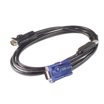 APC KVM USB Cable - 25 ft (7.6 m) kabel KVM Czarny 7,6 m