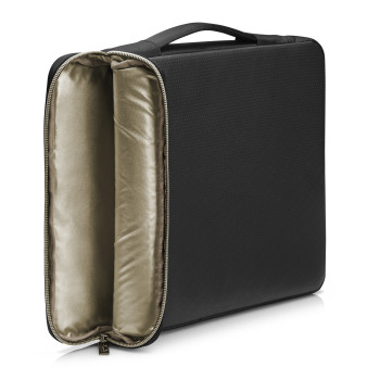 HP 3XD35AA torba na notebooka 39,6 cm (15.6") Etui kieszeniowe Czarny, Złoto