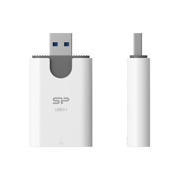 Silicon Power Combo czytnik kart USB 3.2 Gen 1 (3.1 Gen 1) Type-A Szary, Biały