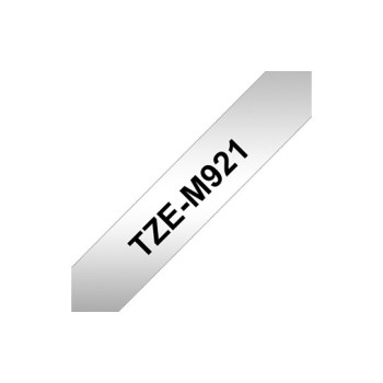 Brother TZe-M921 taśmy do etykietowania Czarny na metalicznym