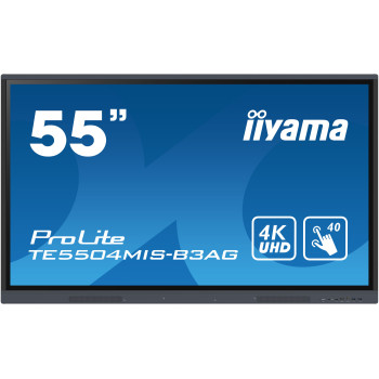 iiyama TE5504MIS-B3AG signage display Interaktywny płaski panel 139,7 cm (55") IPS Wi-Fi 390 cd m² 4K Ultra HD Czarny Ekran