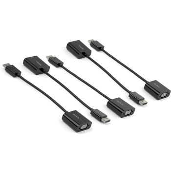 StarTech.com DP2VGA3X5 adapter kablowy 0,1 m DisplayPort VGA (D-Sub) Czarny