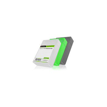 ICY BOX IB-AC6025-3 Etui zamykane Plastik Zielony, Szary, Biały