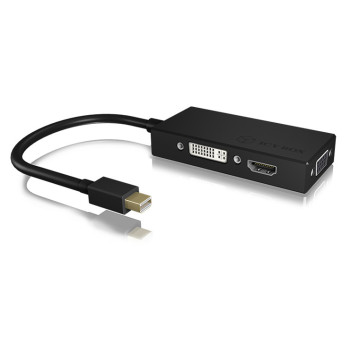ICY BOX IB-AC1032 Mini DisplayPort DVI-D + VGA (D-Sub) + HDMI Czarny