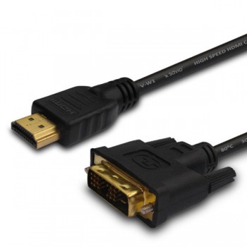 Kabel SAVIO cl-139 (HDMI M - DVI-D M, 1,8m, kolor czarny)