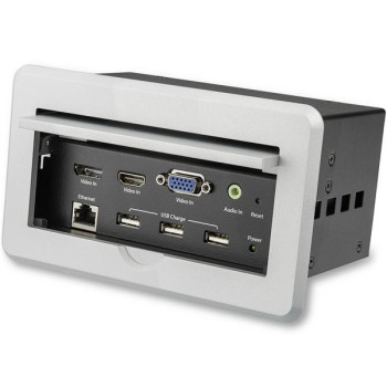 StarTech.com BOX4HDECP2 most do wideokonferencji av 3840 x 2160 px Przewodowa sieć LAN Srebrny