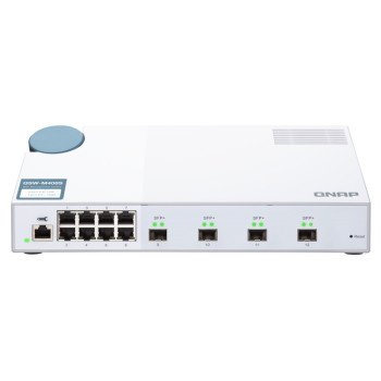 QNAP QSW-M408S łącza sieciowe Zarządzany L2 Gigabit Ethernet (10 100 1000) Biały