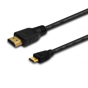Kabel SAVIO cl-09 (HDMI M - Mini HDMI M, 1,5m, kolor czarny)