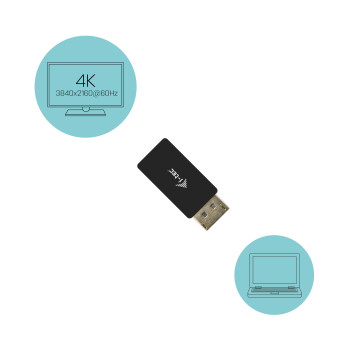 i-tec DP2HDMI4K60HZ zmieniacz płci   kabli DisplayPort HDMI Czarny