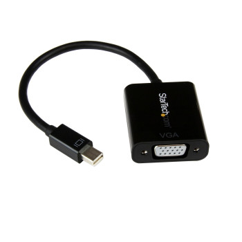 StarTech.com MDP2VGA2 adapter kablowy 0,18 m Mini DisplayPort VGA (D-Sub) Czarny