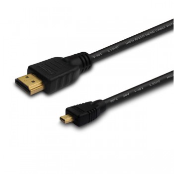 Kabel SAVIO cl-39 (HDMI M - Micro HDMI M, 1m, kolor czarny)
