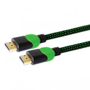 Kabel SAVIO GCL-06 (HDMI M - HDMI M, 3m, kolor czarno-zielony)