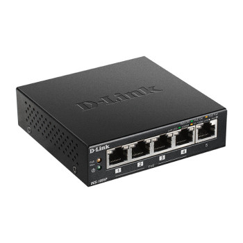 D-Link DGS-1005P łącza sieciowe Nie zarządzany L2 Gigabit Ethernet (10 100 1000) Obsługa PoE Czarny