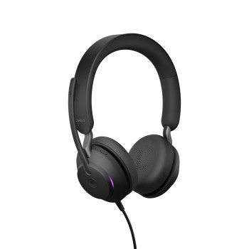 Jabra Evolve2 40, MS Stereo Zestaw słuchawkowy Przewodowa Opaska na głowę Biuro centrum telefoniczne USB Type-C Bluetooth Czarny
