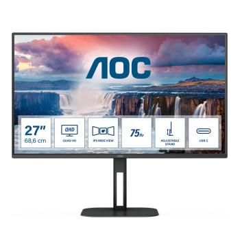 AOC V5 Q27V5C 68,6 cm (27") 2560 x 1440 px Quad HD LED Czarny