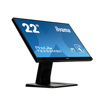 iiyama ProLite T2252MSC-B1 monitor komputerowy 54,6 cm (21.5") 1920 x 1080 px Full HD LED Ekran dotykowy Czarny