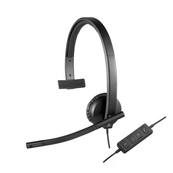 Logitech H570e Zestaw słuchawkowy Przewodowa Opaska na głowę Biuro centrum telefoniczne USB Typu-A Czarny