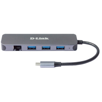 D-Link DUB-2334 stacja dokująca Przewodowa USB Type-C Szary