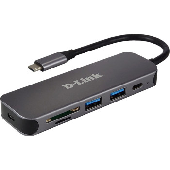 D-Link DUB-2325 huby i koncentratory USB Type-C 5000 Mbit s Szary