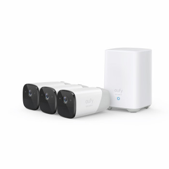 Eufy eufyCam 2 Pro 3-Cam Kit Pocisk Kamera bezpieczeństwa IP Wewnętrz i na wolnym powietrzu 2048 x 1080 px Ściana