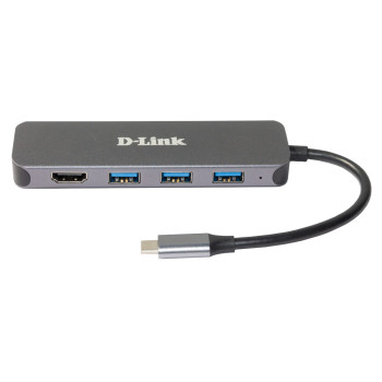 D-Link DUB-2333 stacja dokująca Przewodowa USB Type-C Szary