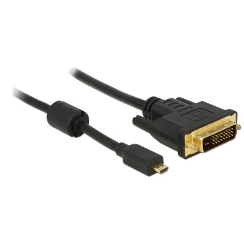 Kabel DELOCK 83587 (Micro HDMI M - DVI-D (24+1) M, 3m, kolor czarny)