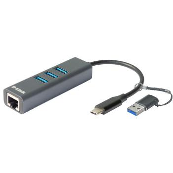 D-Link DUB-2332 huby i koncentratory USB Type-C 5000 Mbit s Szary