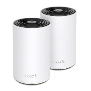 TP-Link Deco XE75 (2-pack) Trójpasmowy (2,4 GHz   5 GHz   6 GHz) Wi-Fi 6E (802.11ax) Biały 3 Wewnętrzne