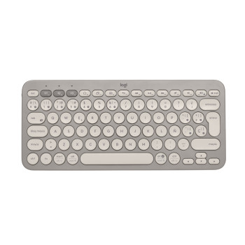 Logitech K380 klawiatura Bluetooth QWERTY Hiszpański Szary, Piaskowy