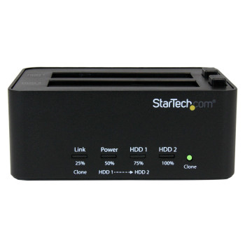 StarTech.com SATDOCK2REU3 duplikator Duplikator HDD SSD 1 kopii Czarny