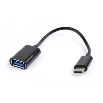 Kabel GEMBIRD A-OTG-CMAF2-01 (USB typu C M - USB 2.0 F, 0,20m, kolor czarny)
