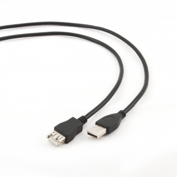 Kabel GEMBIRD CCF-USB2-AMAF-10 (USB 2.0 typu A F - USB 2.0 typu A M, 3m, kolor czarny)