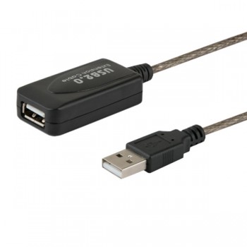 Kabel SAVIO cl-76 (USB 2.0 typu A M - USB 2.0 typu A F, 5m, kolor czarny)