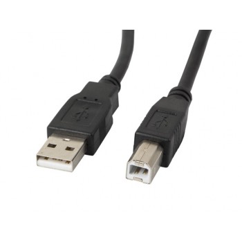 Kabel Lanberg CA-USBA-11CC-0018-BK (USB 2.0 M - USB 2.0 typu B M, 1,8m, kolor czarny)