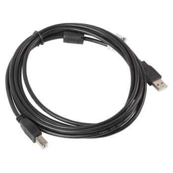 Kabel Lanberg CA-USBA-11CC-0030-BK (USB 2.0 typu A M - USB 2.0 typu B M, 3m, kolor czarny)