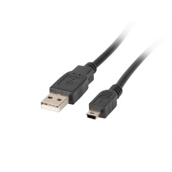 Kabel Lanberg CA-USBK-10CC-0018-BK (USB 2.0 M - Mini USB M, 1,8m, kolor czarny)
