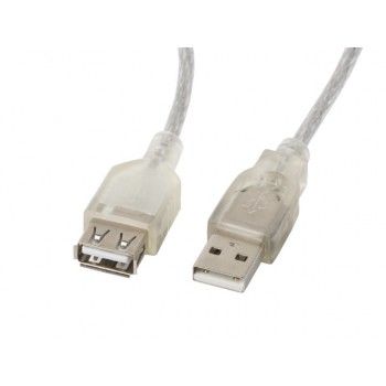 Kabel Lanberg CA-USBE-12CC-0018-TR (USB 2.0 M - USB 2.0 F, 1,8m, kolor biały)