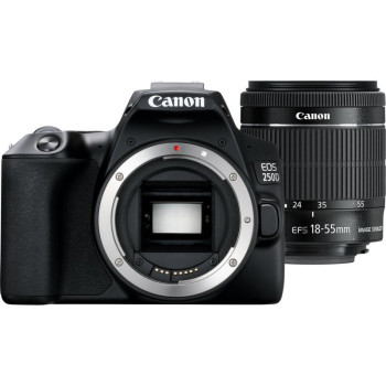 Canon EOS 250D + EF-S 18-55mm f 3.5-5.6 III + SB130 Zestaw do lustrzanki 24,1 MP CMOS 6000 x 4000 px Czarny