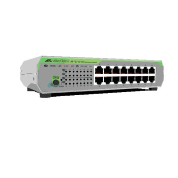 Allied Telesis FS710 16E Nie zarządzany Fast Ethernet (10 100) 1U Zielony, Szary