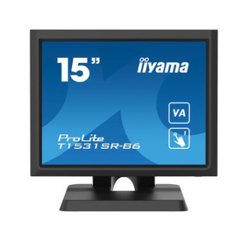 iiyama ProLite T1531SR-B6 monitor komputerowy 38,1 cm (15") 1024 x 768 px XGA LCD Ekran dotykowy Czarny