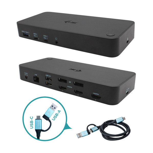 i-tec CATRIPLEDOCKPDPRO stacja dokująca Przewodowa USB 3.2 Gen 1 (3.1 Gen 1) Type-C Czarny i-tec CATRIPLEDOCKPDPRO stacja dokująca Przewodowa USB 3.2 Gen 1 (3.1 Gen 1) Type-C Czarny
