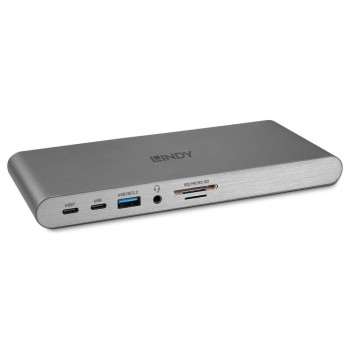 Lindy DST-Pro 5K Przewodowa USB 3.2 Gen 1 (3.1 Gen 1) Type-C Srebrny