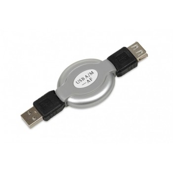 Adapter IBOX IKUZ2SET (USB 2.0 M - USB F, 0,75m, kolor czarno-srebrny)