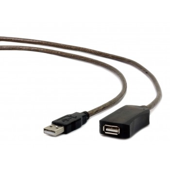 Kabel GEMBIRD UAE-01-5M (USB 2.0 M - USB 2.0 F, 5m, kolor czarny)